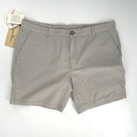 Mens 40 Rodd & Gunn Reef Fit Beige Cotton Elastane Stretch 7" Shorts Grey - Picture 1 of 8